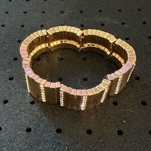 Gold-Tone Crystal Accent Stretch Bracelet - Women's Jewelry